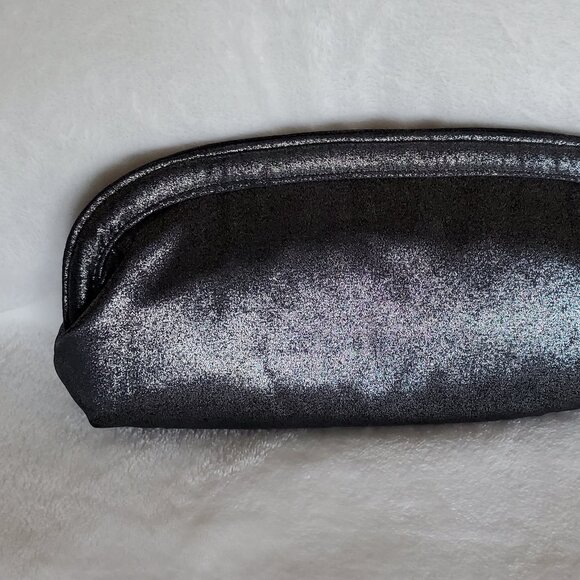 Clutch Purse by La Regale Shiny Gunmetal gray - Picture 2 of 10